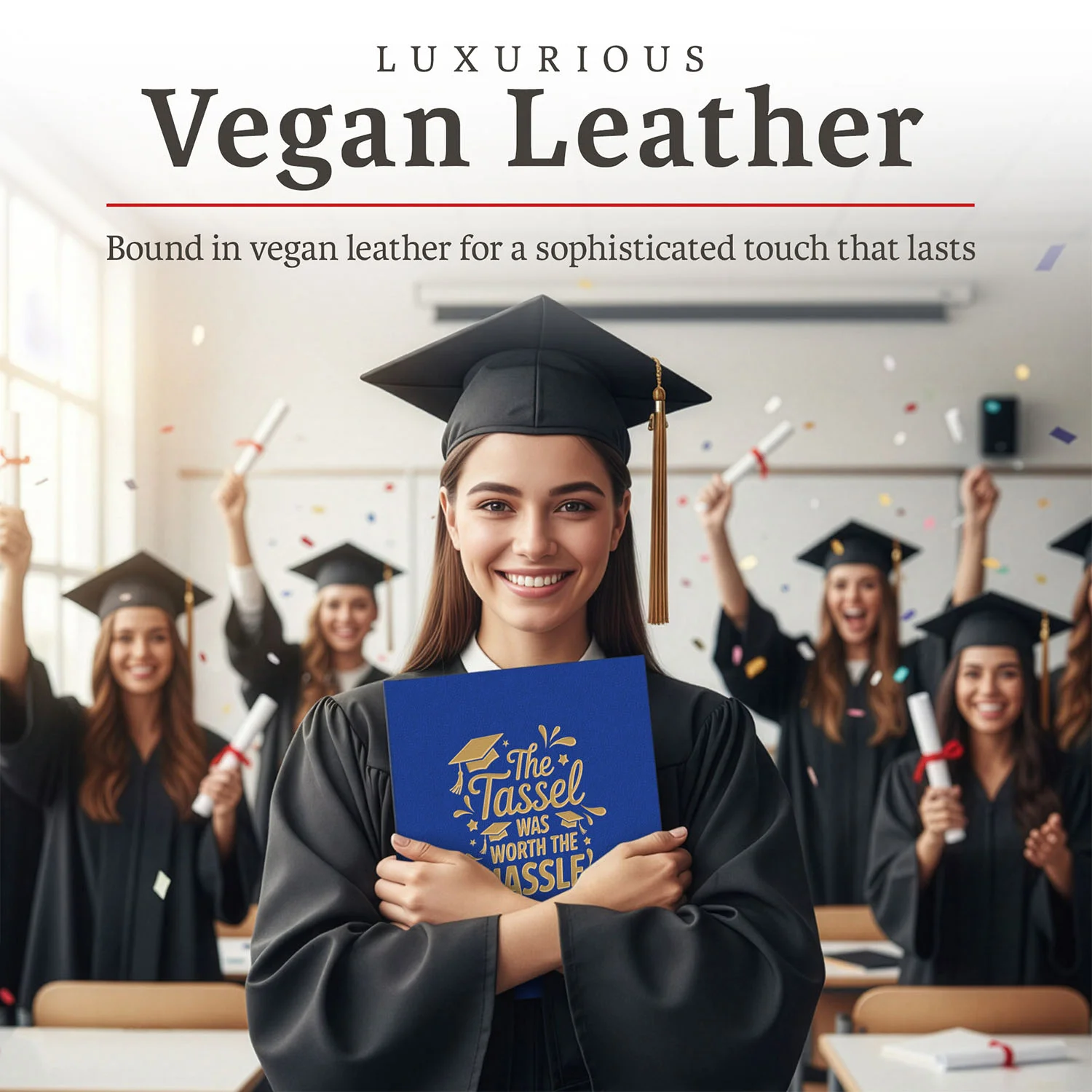 Graduation Guest Book Alternative – The Tassel Was Worth the Hassle (BLUE)